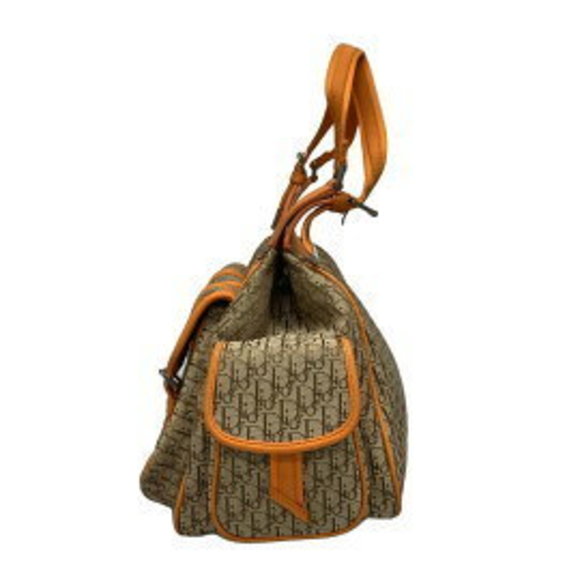 Christian Dior Street Chic Trotter Handbag Beige x Black Orange Leather - Picture 4 of 12